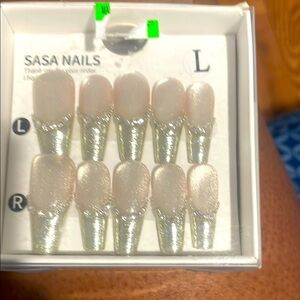 SASA NAILS Glitter Ombre Press-On Nail Set